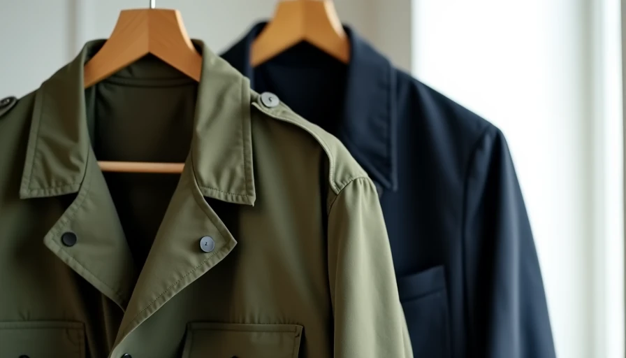 Olive chore coat and navy blazer thrift store finds
