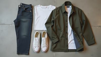 How to Make White Sneakers, Dark Pants, and a Tee Look Intentional