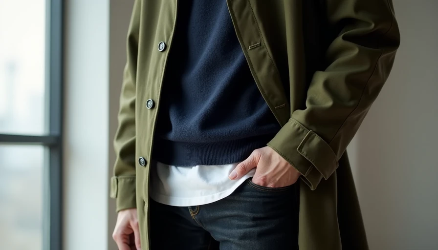 Practical layering example with merino sweater and chore coat