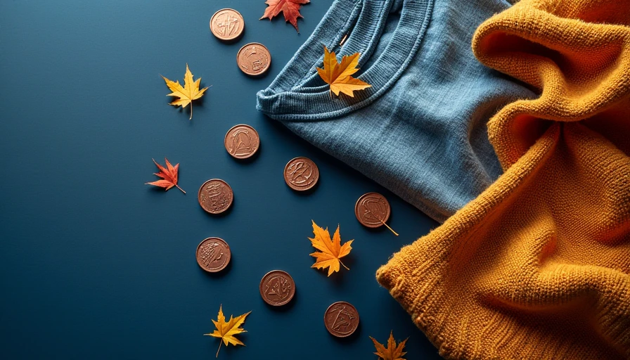 Visual context for transitioning from summer tees to fall layers smoothly on a budget